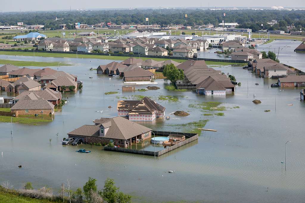 Flooded landscape in Texas
